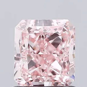 1.02ct RADIANT Fancy Vivid Pink VVS2 Coloured Lab diamond