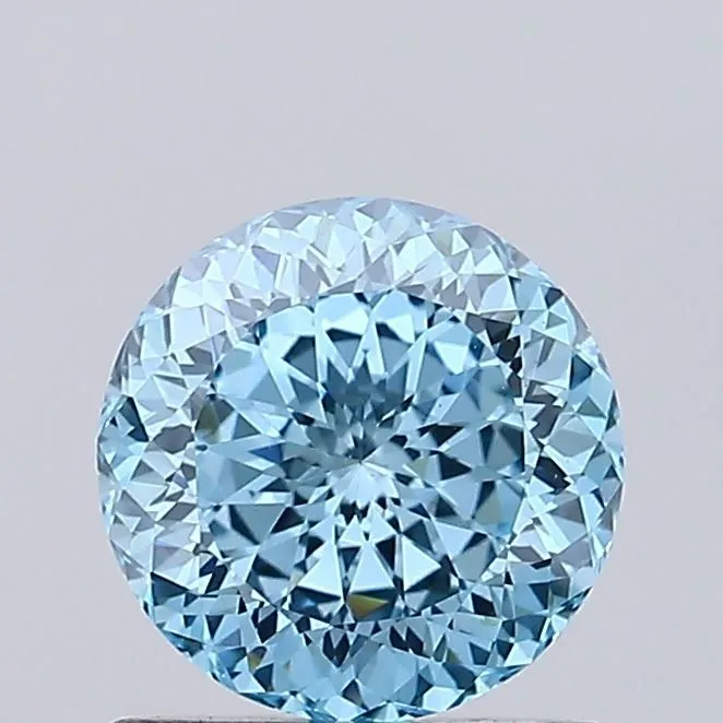 0.85ct ROUND Fancy Vivid Blue VS1 Coloured Lab diamond