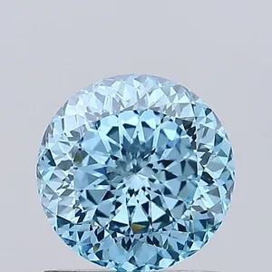 0.85ct ROUND Fancy Vivid Blue VS1 Coloured Lab diamond