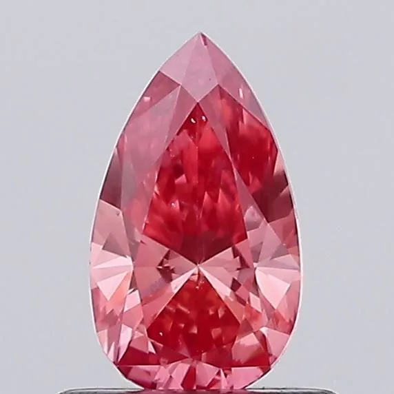 0.53ct PEAR Fancy Vivid Pink VS1 Coloured Lab diamond