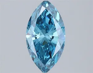 0.97ct MARQUISE Fancy Vivid Blue VS2 Coloured Lab diamond