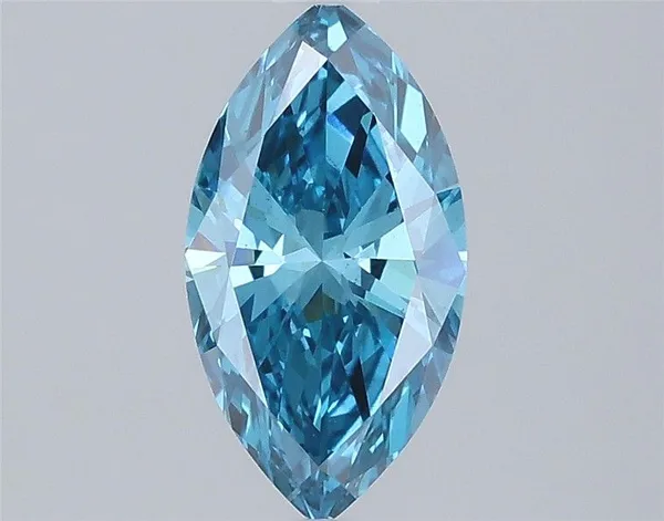 0.97ct MARQUISE Fancy Vivid Blue VS2 Coloured Lab diamond