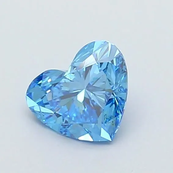 0.91ct HEART Fancy Vivid Blue VS2 Coloured Lab diamond