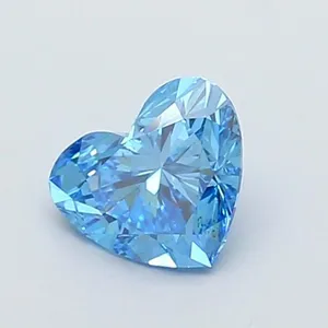 0.91ct HEART Fancy Vivid Blue VS2 Coloured Lab diamond