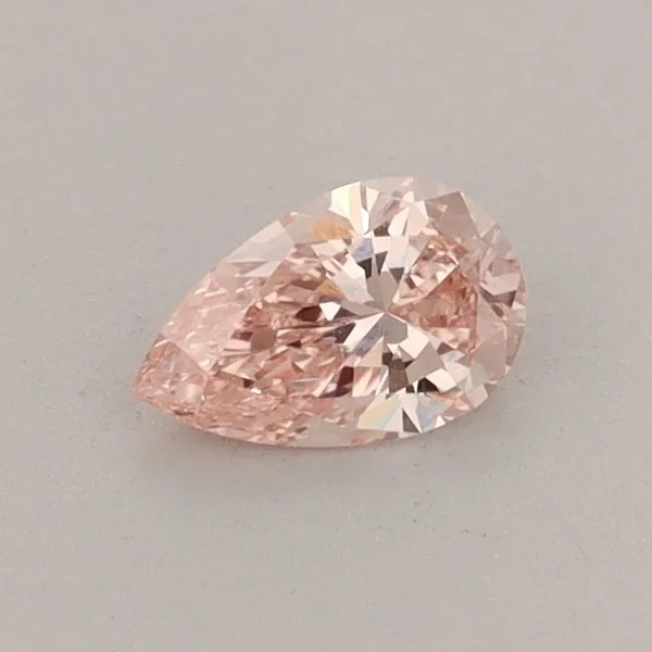 0.33ct PEAR Fancy Intense Pink VVS2 Coloured Lab diamond