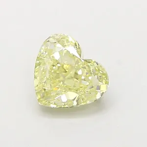 1.27ct HEART Fancy Light Yellow VVS2 Coloured Lab diamond