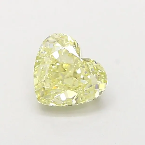 1.27ct HEART Fancy Light Yellow VVS2 Coloured Lab diamond