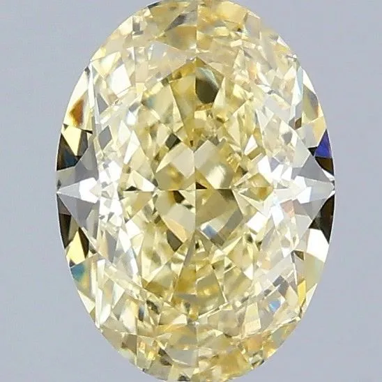 1.08ct OVAL Fancy Intense Yellow VVS2 Coloured Lab diamond