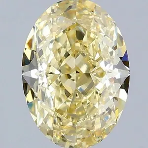 1.08ct OVAL Fancy Intense Yellow VVS2 Coloured Lab diamond