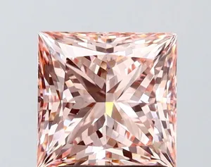 2.04ct PRINCESS Fancy Vivid Pink VS1 Coloured Lab diamond