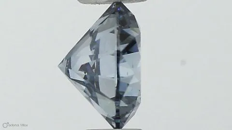 0.41ct ROUND Fancy Vivid Blue VS2 Coloured Lab diamond