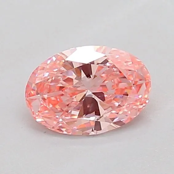 0.52ct OVAL Fancy Vivid Pink VS2 Coloured Lab diamond
