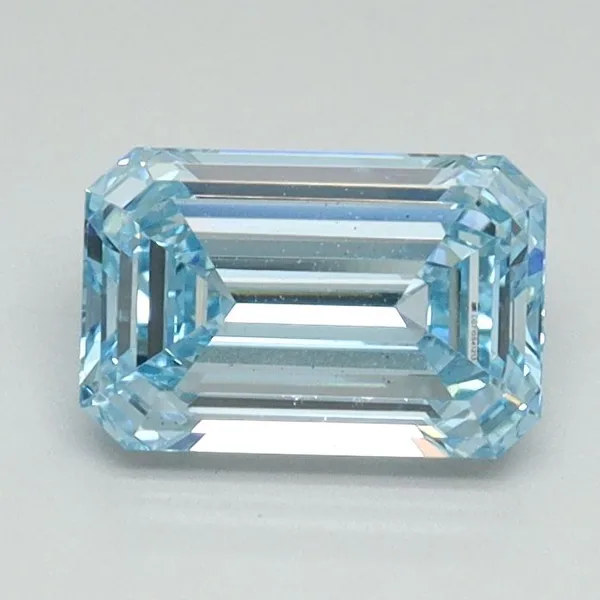 1.02ct EMERALD Fancy Intense Blue VS1 Coloured Lab diamond