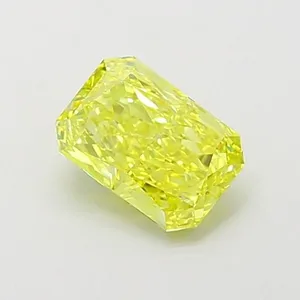 1.07ct RADIANT Fancy Vivid Yellow VVS2 Coloured Lab diamond