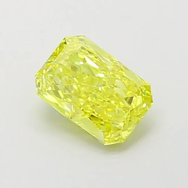 1.07ct RADIANT Fancy Vivid Yellow VVS2 Coloured Lab diamond