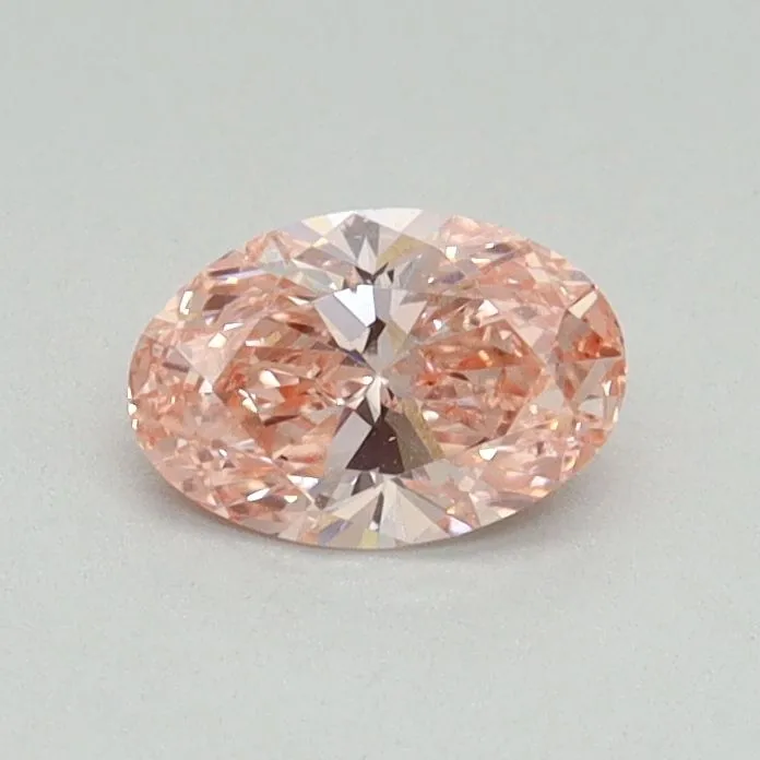 0.40ct OVAL Fancy Vivid Pink SI1 Coloured Lab diamond