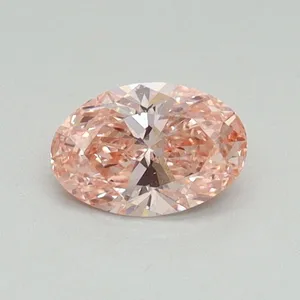 0.4ct OVAL Fancy Vivid Pink SI1 Coloured Lab diamond