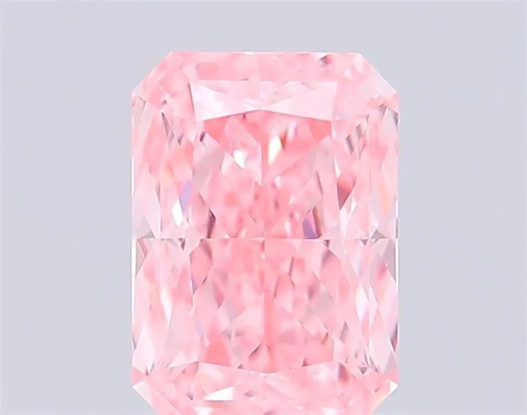 1.15ct RADIANT Fancy Vivid Pink VVS2 Coloured Lab diamond