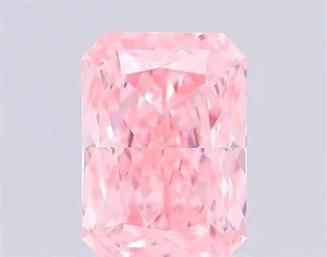 1.15ct RADIANT Fancy Vivid Pink VVS2 Coloured Lab diamond