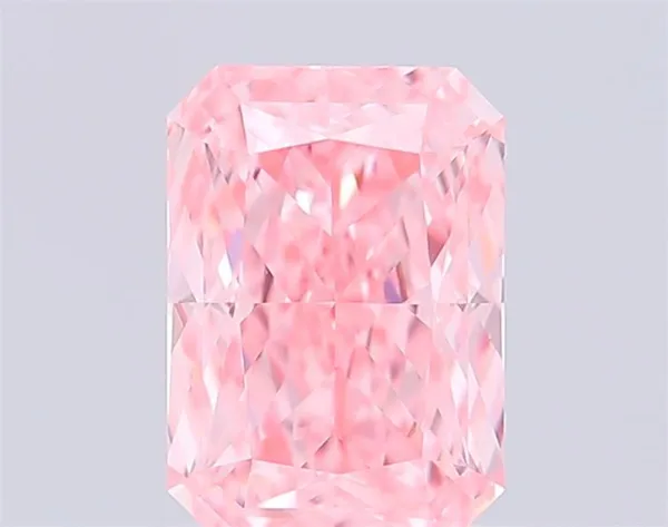 1.15ct RADIANT Fancy Vivid Pink VVS2 Coloured Lab diamond