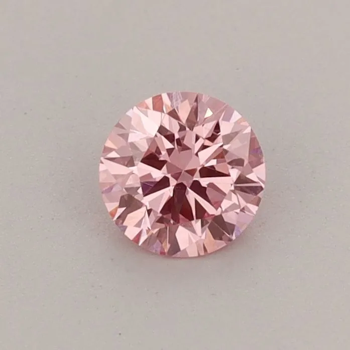 0.35ct ROUND Fancy Vivid Pink SI1 Coloured Lab diamond