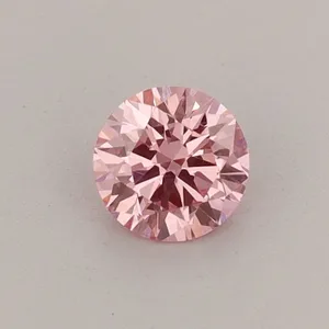 0.35ct ROUND Fancy Vivid Pink SI1 Coloured Lab diamond