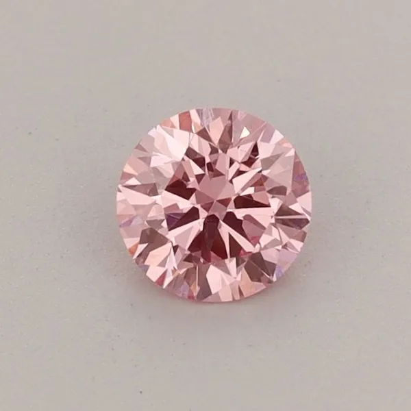 0.35ct ROUND Fancy Vivid Pink SI1 Coloured Lab diamond