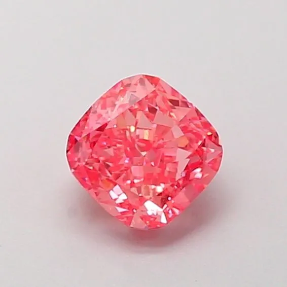 1.05ct CUSHION Fancy Vivid Pink VVS2 Coloured Lab diamond