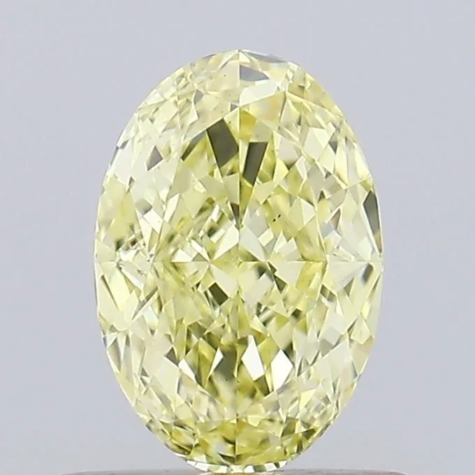 0.86ct OVAL Fancy Intense Yellow VS1 Coloured Lab diamond