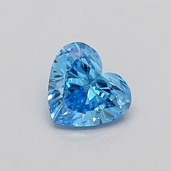 0.33ct HEART Fancy Vivid Blue VS2 Coloured Lab diamond