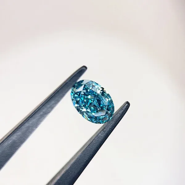 1.02ct OVAL Fancy Vivid Blue VVS1 Coloured Lab diamond