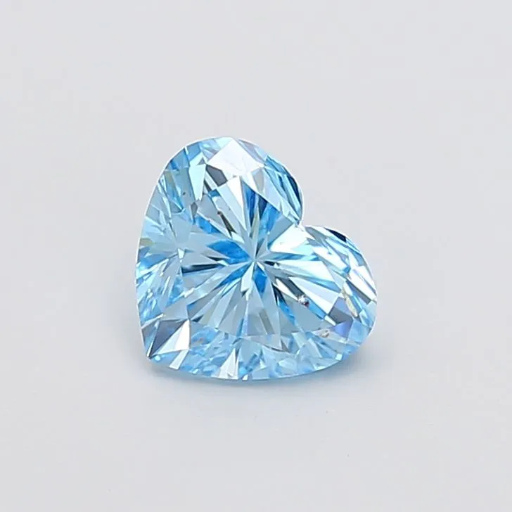 1.54ct HEART Fancy Vivid Blue VS1 Coloured Lab diamond