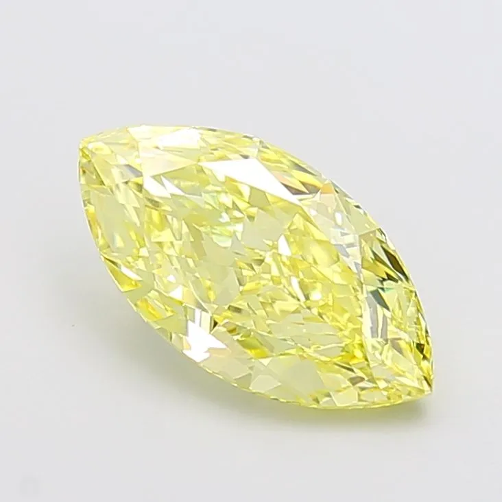 2.82ct MARQUISE Fancy Intense Yellow VVS2 Coloured Lab diamond