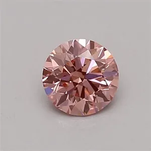 0.45ct ROUND Fancy Vivid Pink VS2 Coloured Lab diamond