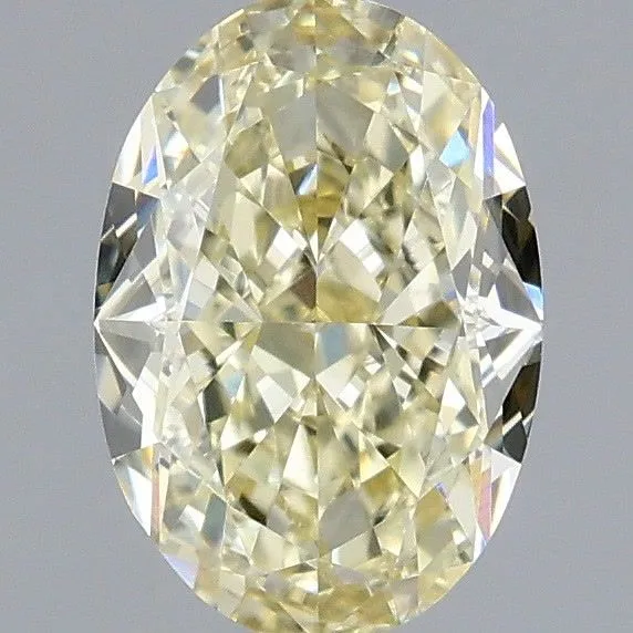 1.02ct OVAL Fancy Light Yellow VVS2 Coloured Lab diamond