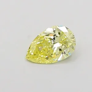 0.42ct PEAR Fancy Intense Yellow VS1 Coloured Lab diamond