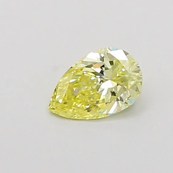 0.42ct PEAR Fancy Intense Yellow VS1 Coloured Lab diamond