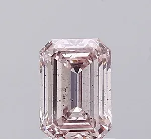 1ct EMERALD Fancy Light Pink SI2 Coloured Lab diamond
