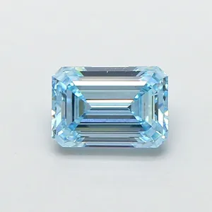 1.02ct EMERALD Fancy Intense Blue VS1 Coloured Lab diamond