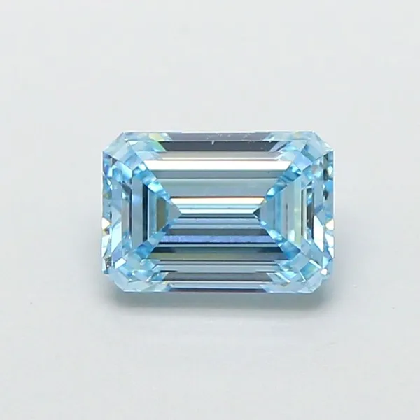 1.02ct EMERALD Fancy Intense Blue VS1 Coloured Lab diamond