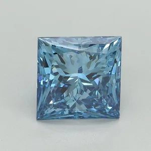 1.71ct PRINCESS Fancy Vivid Blue VS1 Coloured Lab diamond