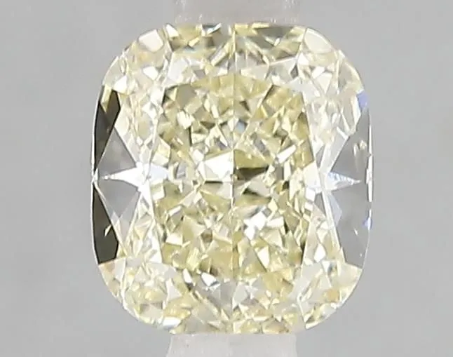 1.10ct CUSHION Fancy Light Yellow VS2 Coloured Lab diamond