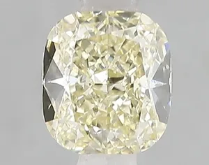 1.1ct CUSHION Fancy Light Yellow VS2 Coloured Lab diamond