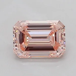 1.54ct EMERALD Fancy Pink VVS2 Coloured Lab diamond