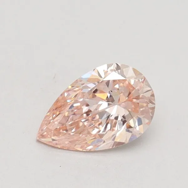0.55ct PEAR Fancy Light Pink VS1 Coloured Lab diamond