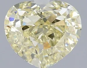 1.59ct HEART Fancy Light Yellow VS1 Coloured Lab diamond