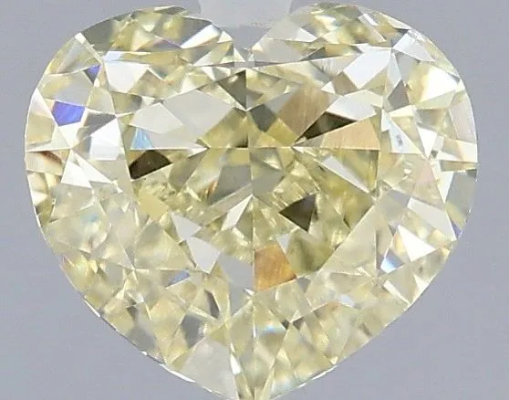 1.59ct HEART Fancy Light Yellow VS1 Coloured Lab diamond