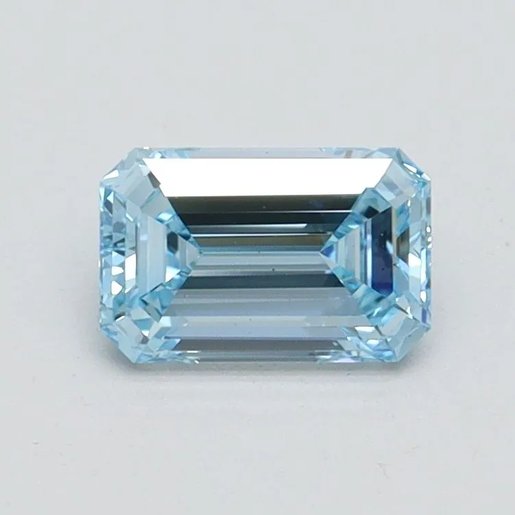 0.73ct EMERALD Fancy Intense Blue VS1 Coloured Lab diamond