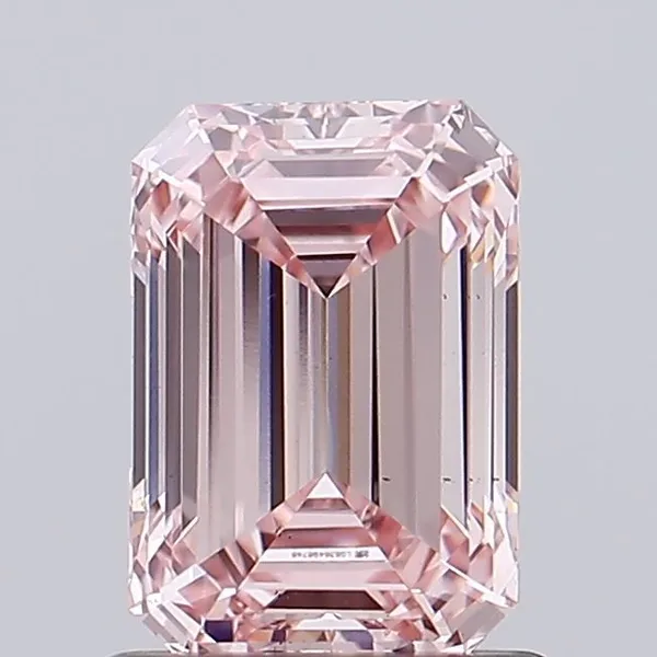 1.13ct EMERALD Fancy Intense Pink VS2 Coloured Lab diamond