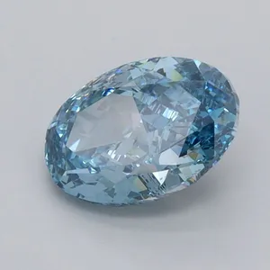 1.18ct OVAL Fancy Vivid Blue VVS2 Coloured Lab diamond
